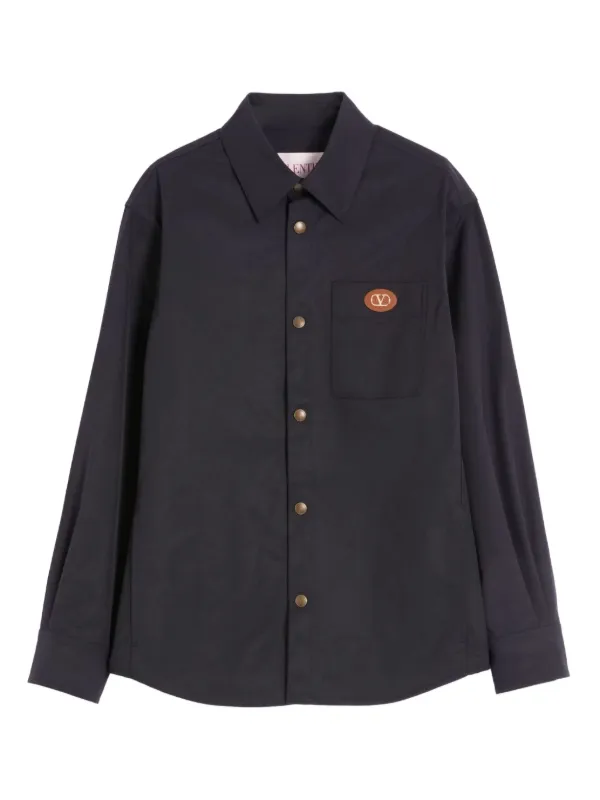 Valentino Garavani Vロゴ シャツジャケット | ブルー | FARFETCH JP