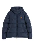 Valentino Garavani VLogo-patch hooded down jacket - Blue