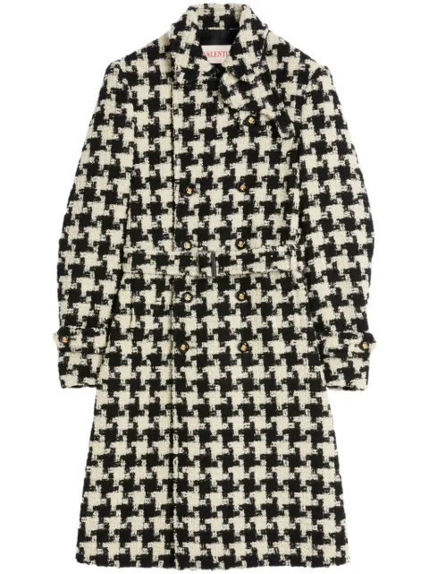 Valentino Garavani pied-de-coque double-breasted trench coat