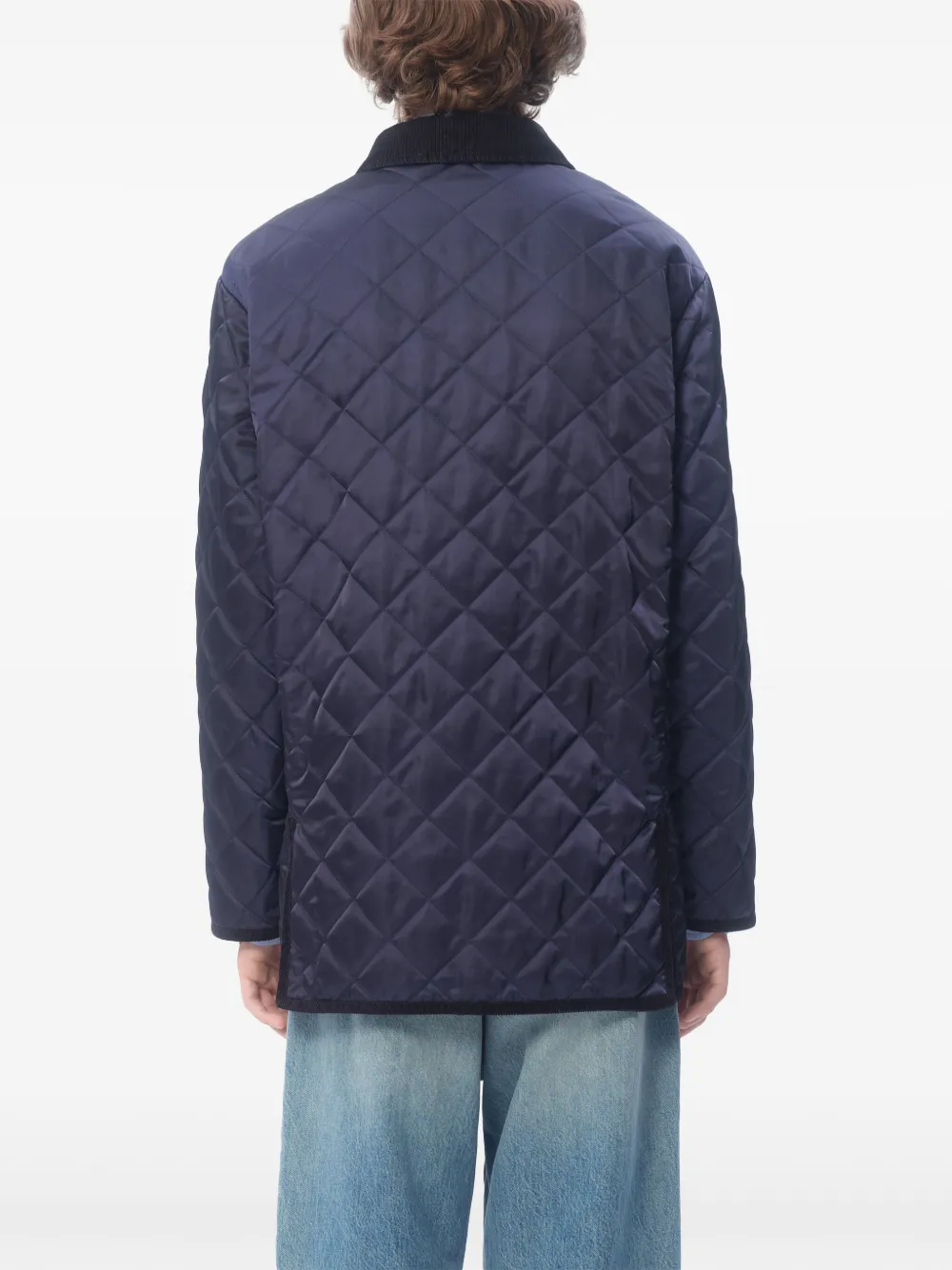Valentino Garavani Windjack met capuchon en VLogo-patch Blauw