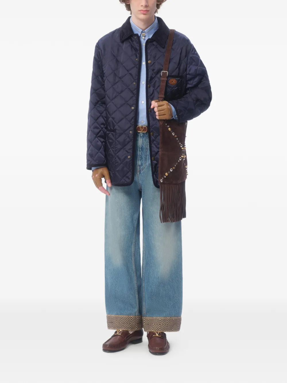 Valentino Garavani Vロゴ ジャケット | ブルー | FARFETCH JP