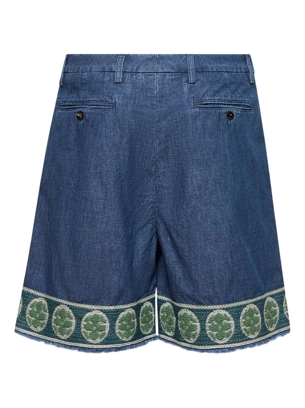 Valentino Garavani jacquard-hem denim bermuda shorts | Bermuda Shorts | Image 2