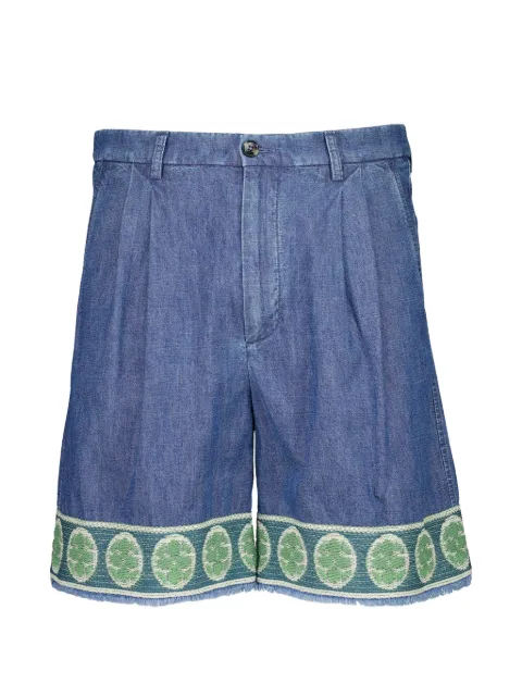 Valentino Garavani shorts de mezclilla con ribete en jacquard
