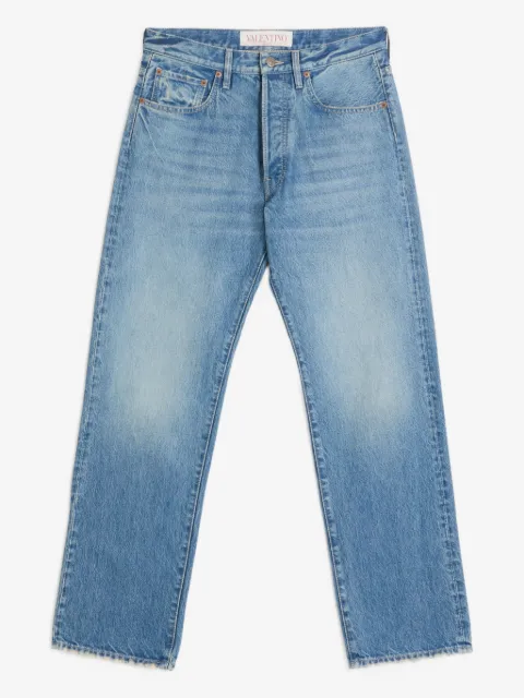 Valentino Garavani logo-patch jeans