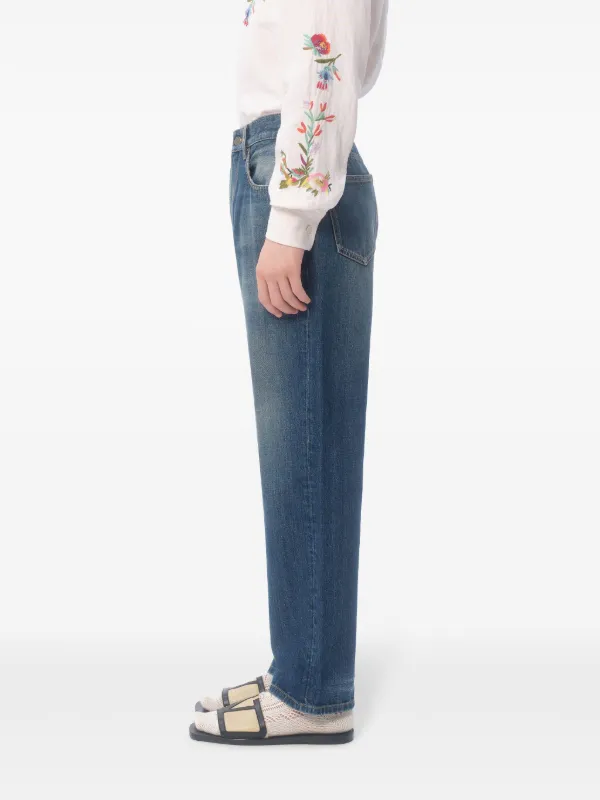 Valentino ヴァレンティノ☆色褪せ加工 ブルージーンズ Valentino Garavani ストレートジーンズ | ブルー | FARFETCH JP