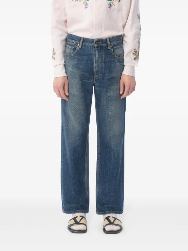 Valentino Garavani ストレートジーンズ | ブルー | FARFETCH JP