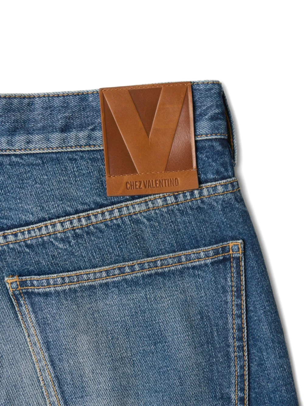 Valentino Garavani logo-patch washed straight-leg jeans | Regular & Straight-Leg Jeans | Image 2