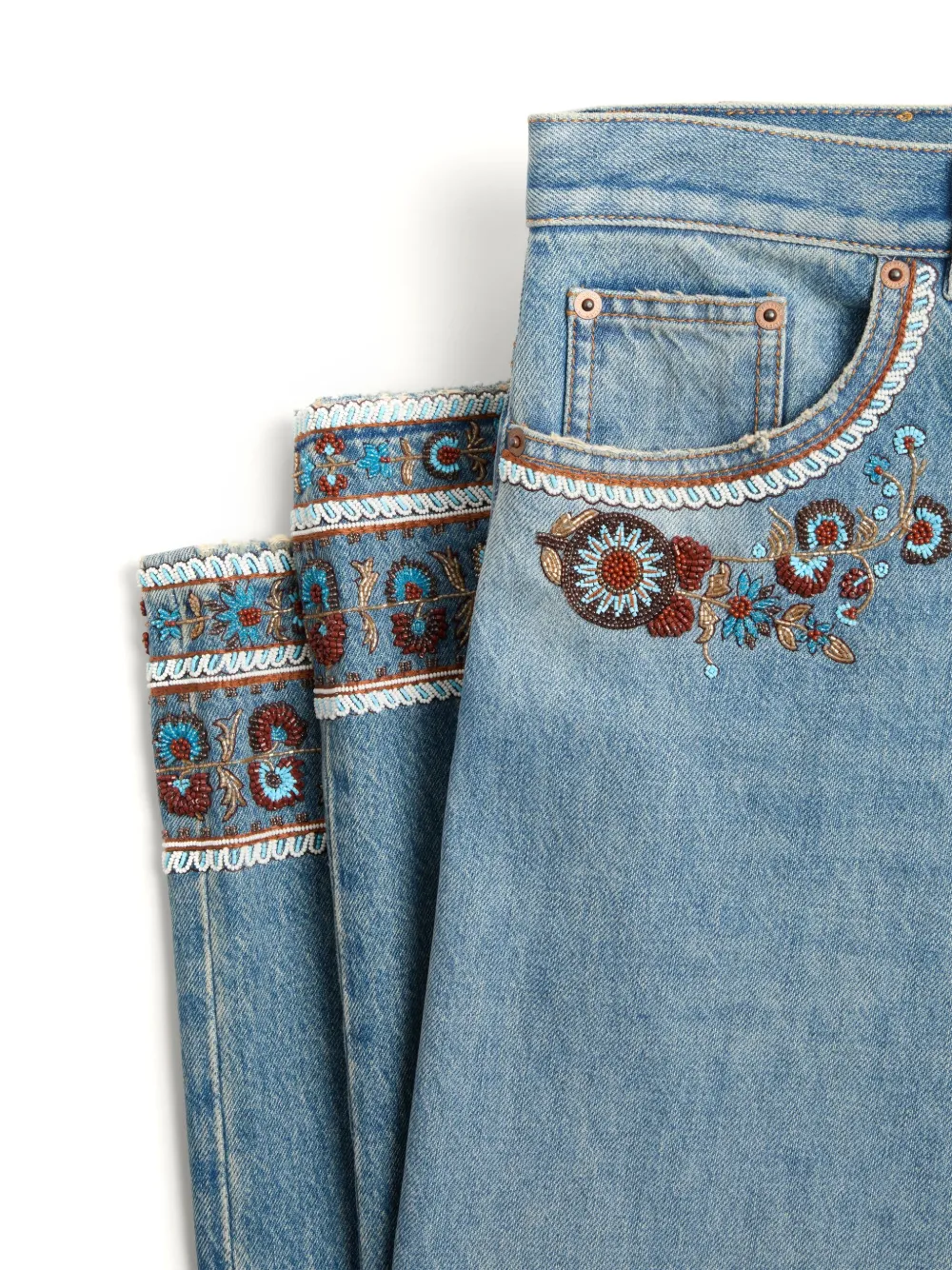 Valentino Garavani Jeans met borduurwerk Blauw