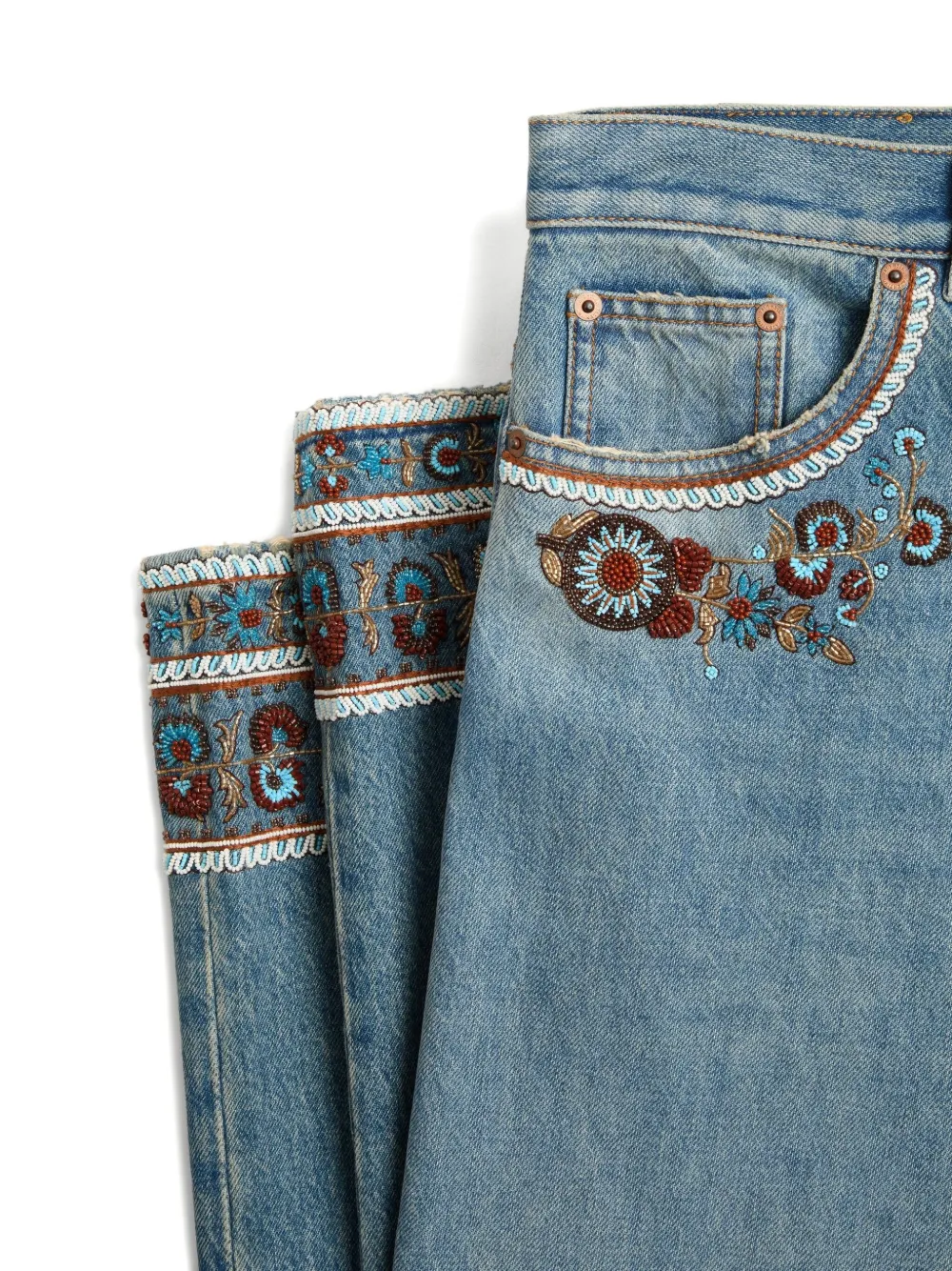 Valentino Garavani Jeans met borduurwerk Blauw