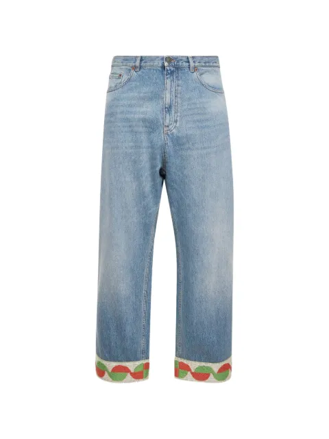 Valentino Garavani jean à ourlet en jacquard