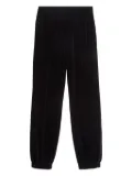 Valentino Garavani logo-patch chenille track pants - Black