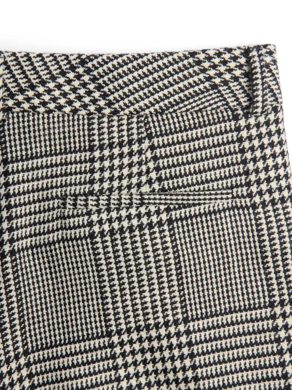 【関税込み】VALENTINO GARAVANI TURN-UP TROUSERS Valentino Garavani turn-up Checked Wool Trousers | White