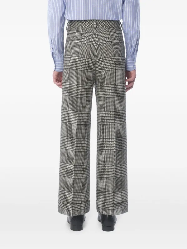 Valentino Garavani turn-up Checked Trousers | White