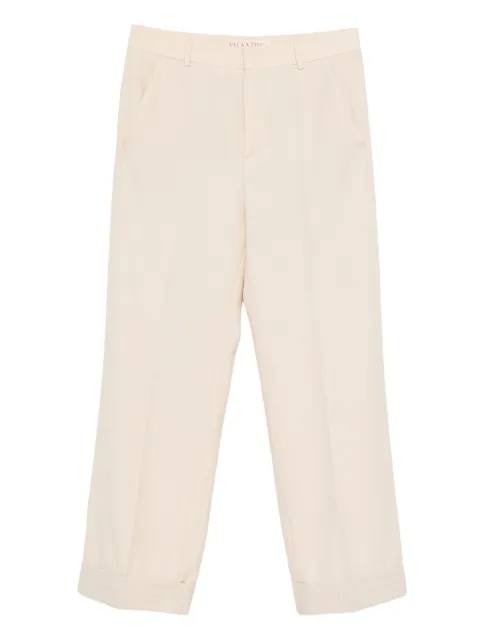 Valentino Garavani turn-up gabardine trousers