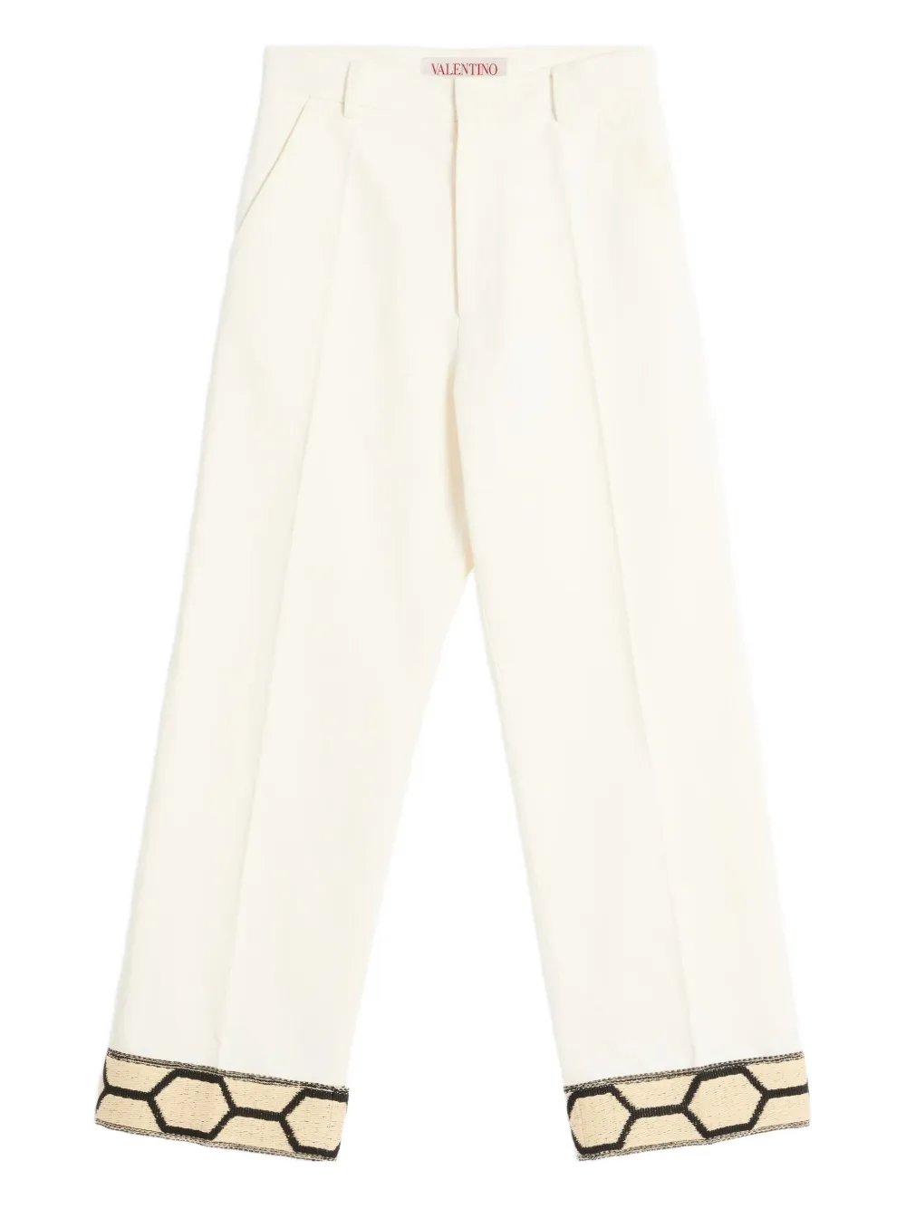 Valentino Garavani ストレートパンツ - ホワイト Valentino Garavani ストレートパンツ - ホワイト