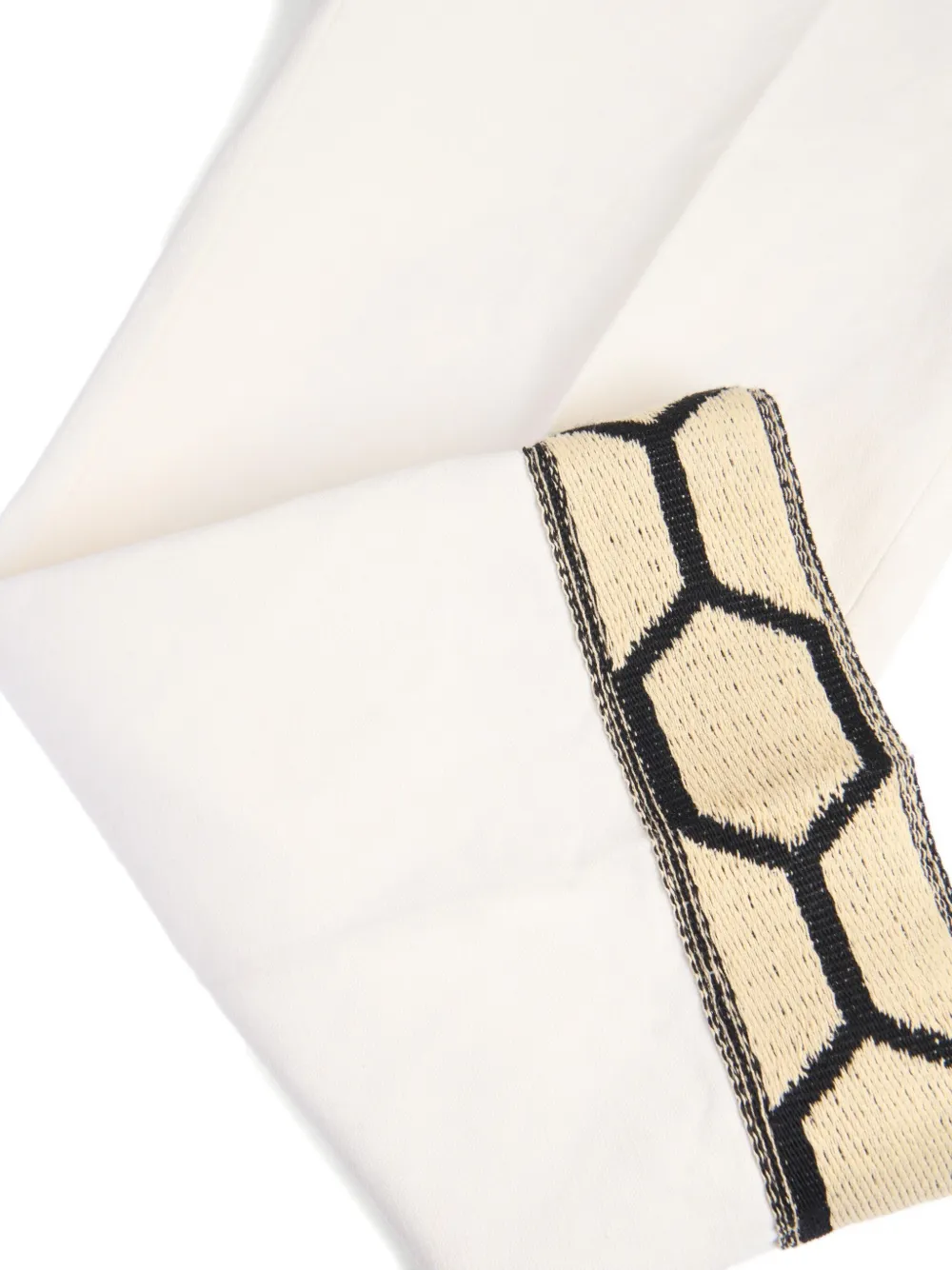 Valentino Garavani Straight broek met jacquard afwerking - Wit
