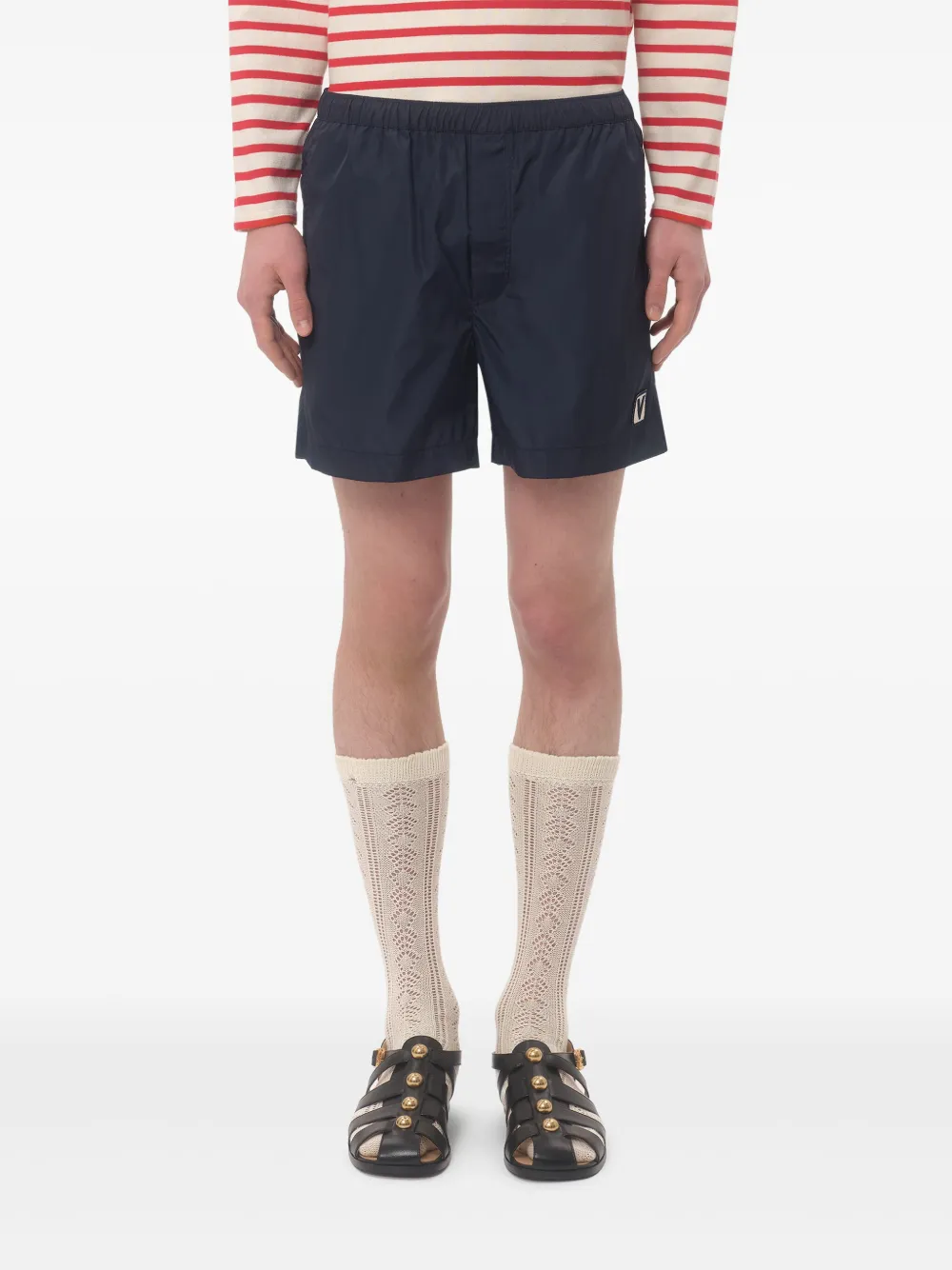 Valentino Garavani Zwembroek met Chez-patch Blauw