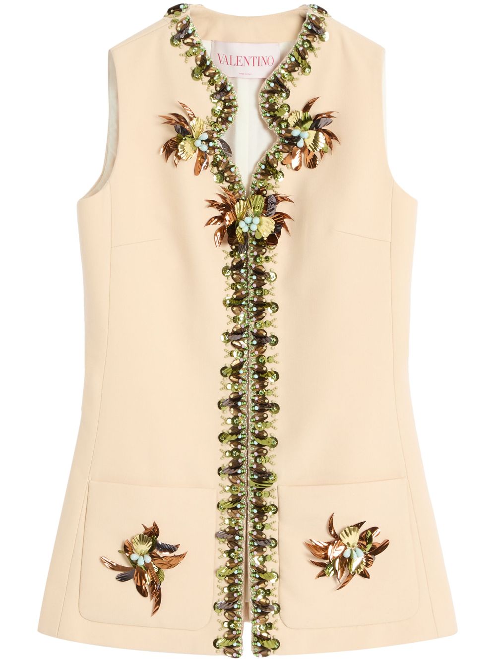 bead-embellished gilet