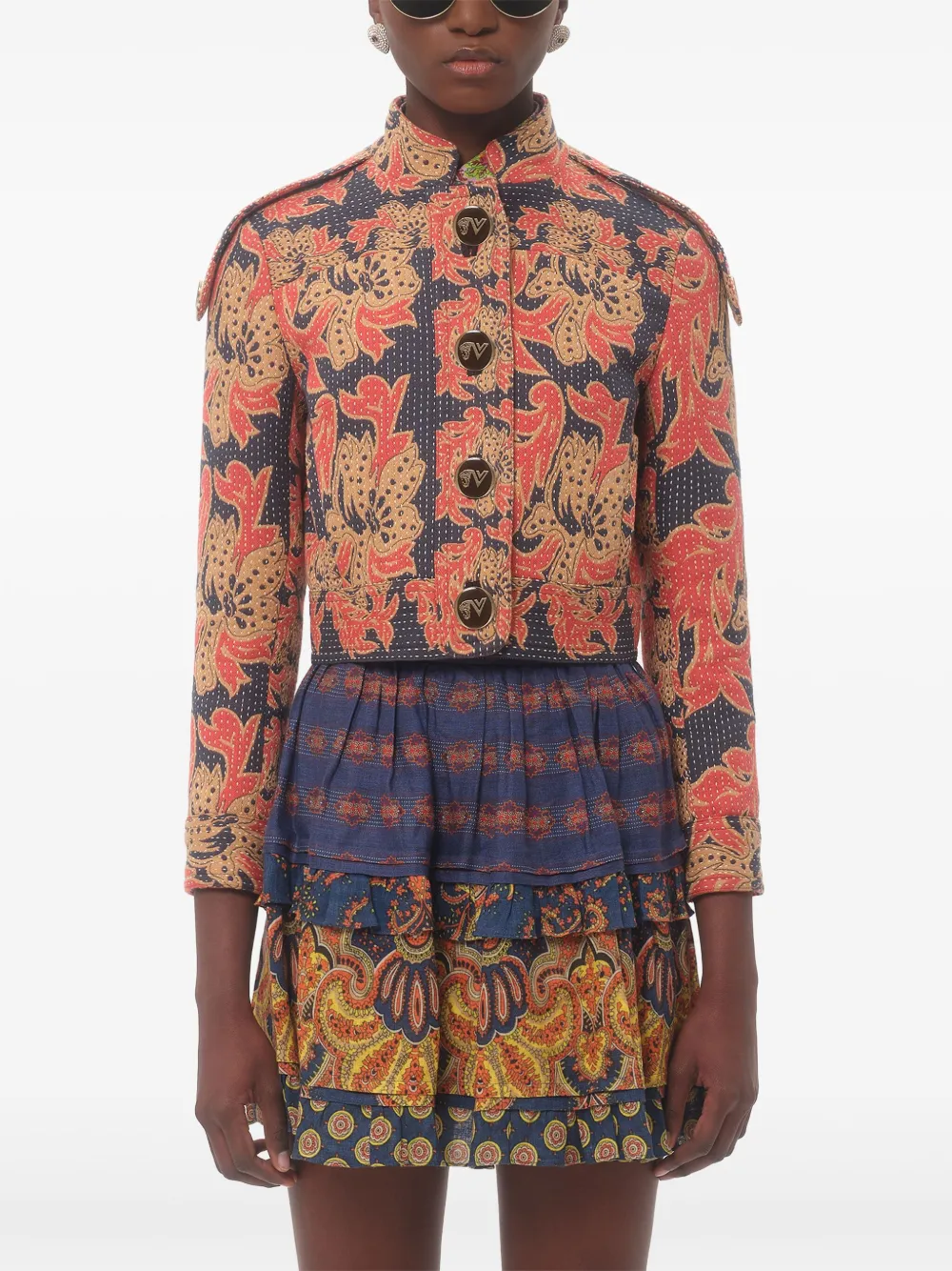 Valentino Garavani Apres L'Hiver jack met jacquard Blauw