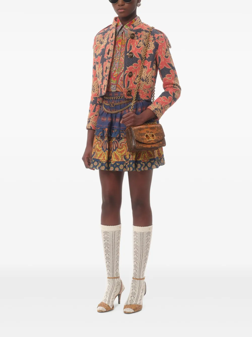 Valentino Garavani Apres L'Hiver jacquard caban jacket | Cropped Jackets | Image 2