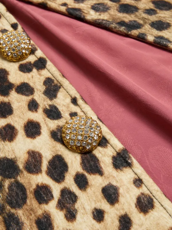 Valentino Garavani Jaguar Spots Caban Coat | Brown | FARFETCH