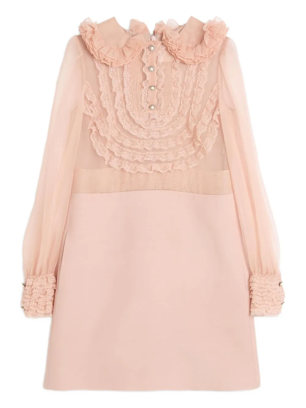 Valentino Garavani クレープクチュール ミニドレス - ピンク Valentino Garavani クレープクチュール ミニドレス - ピンク