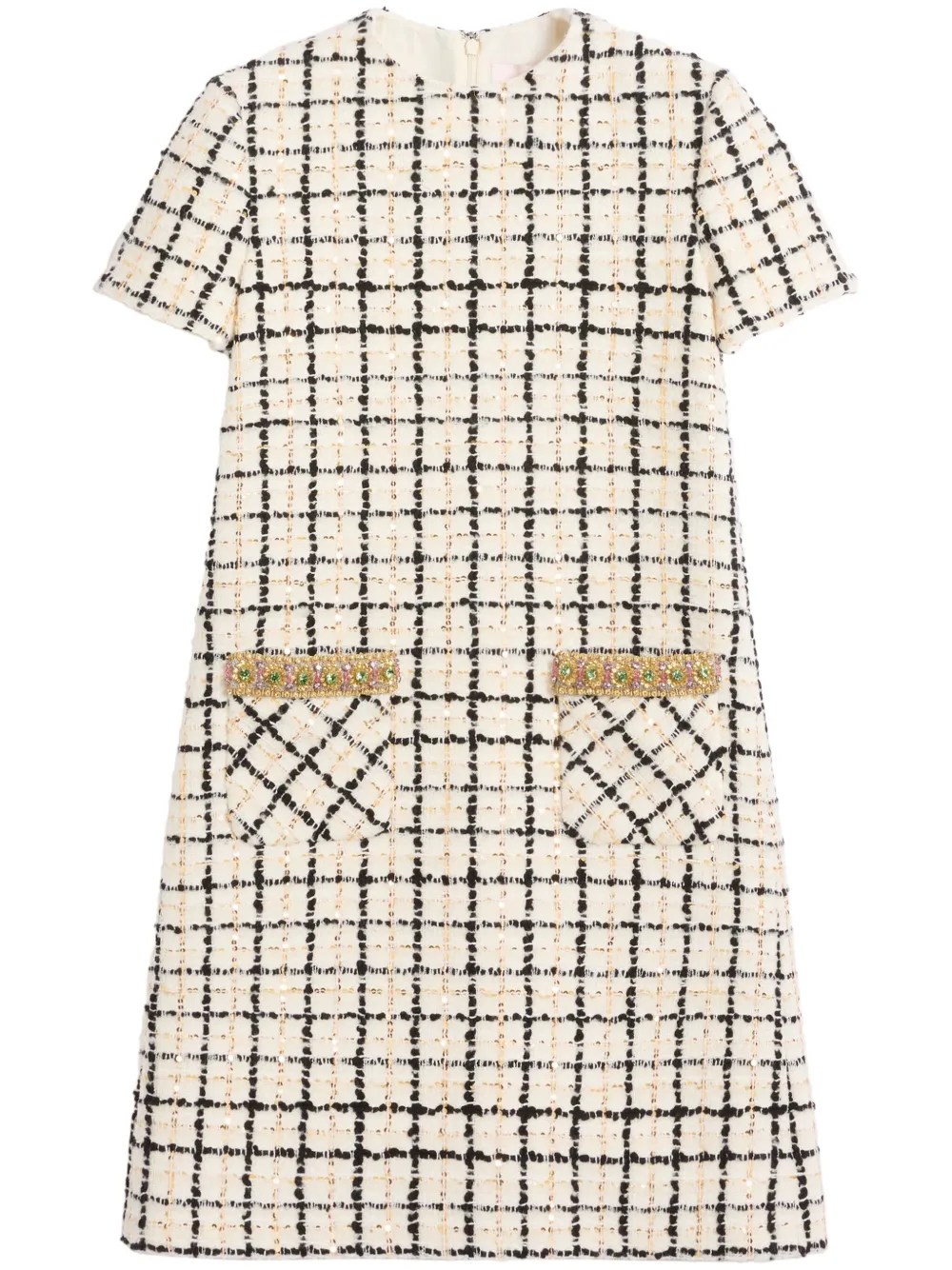Valentino Garavani Tweed mini-jurk Beige