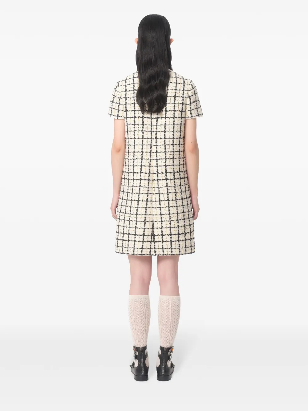 Valentino Garavani Tweed mini-jurk Beige