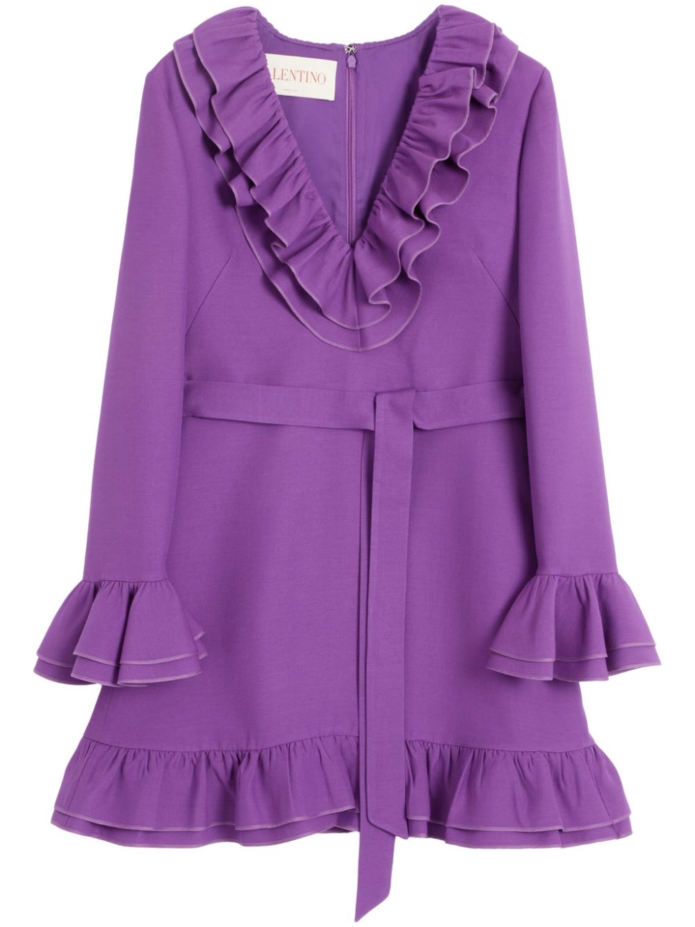 Valentino Garavani ruffle-detailing mini dress - Purple Cover