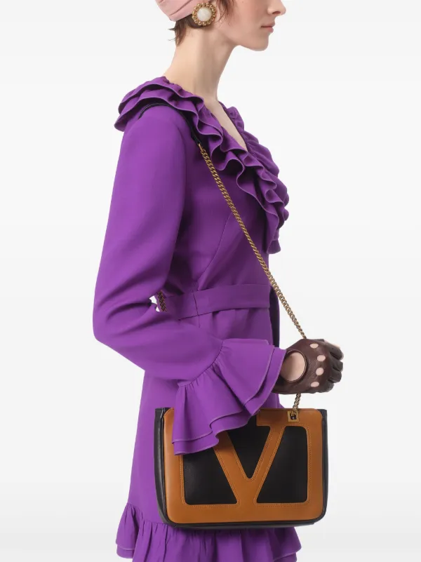 Valentino Garavani Crepe Couture Mini Dress | Purple | FARFETCH