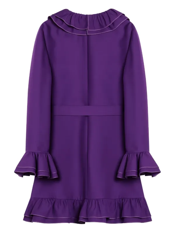red valentino purple dress Red Valentino Fit and Flare Purple Knit