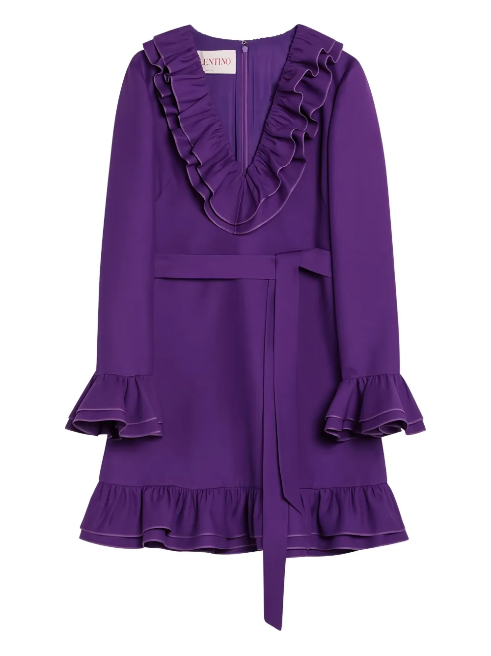 Valentino Garavani Crêpe couture mini-jurk Paars