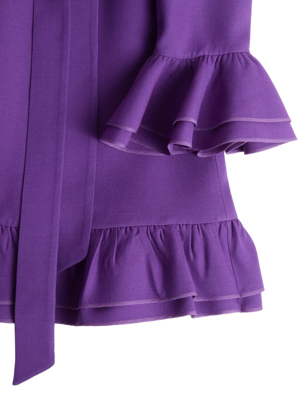 Valentino Garavani Crepe Couture Mini Dress in Purple, view 2