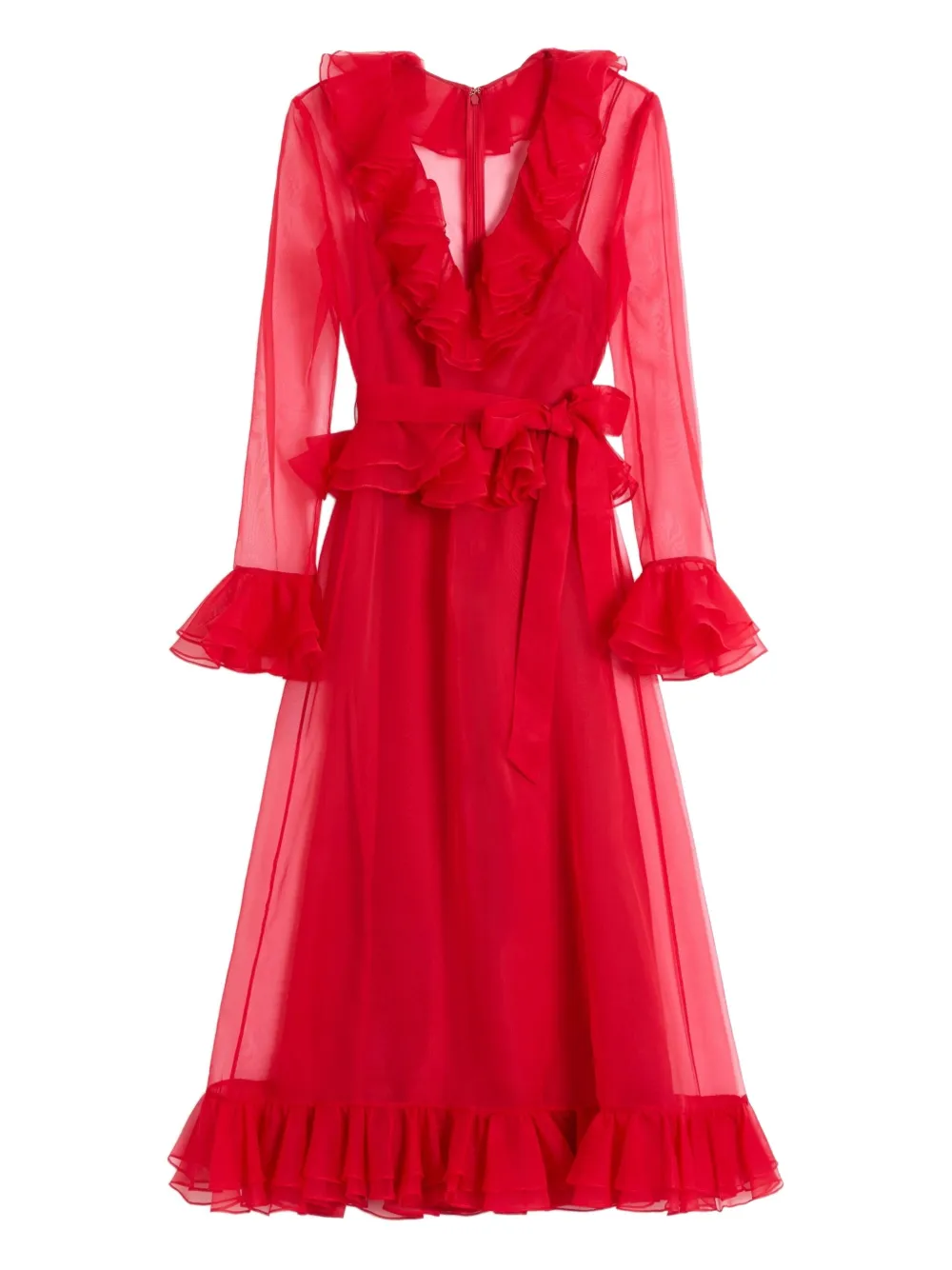 Valentino Garavani Organza blousejurk Rood