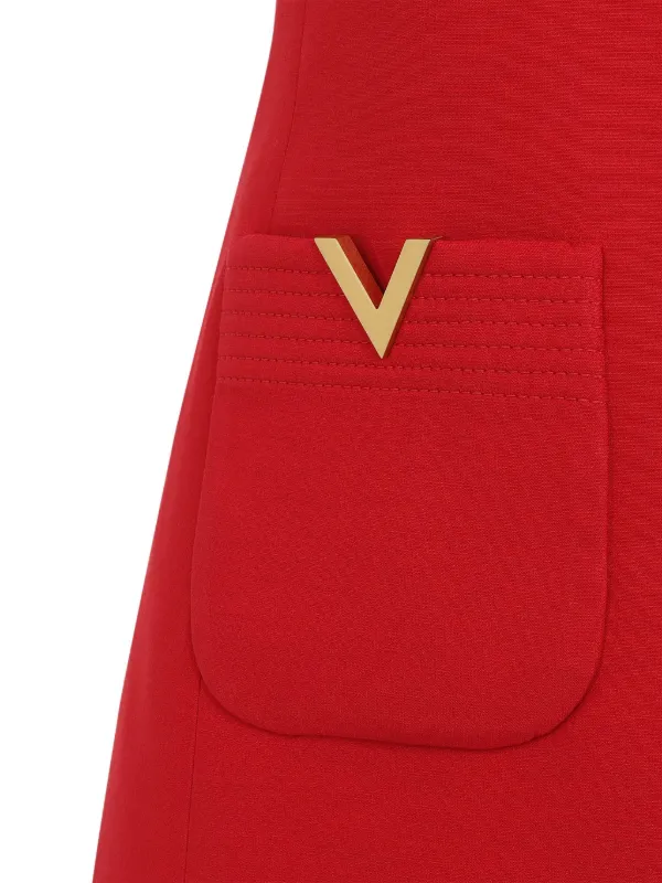 Valentino Garavani Crepe Couture ミニドレス | レッド