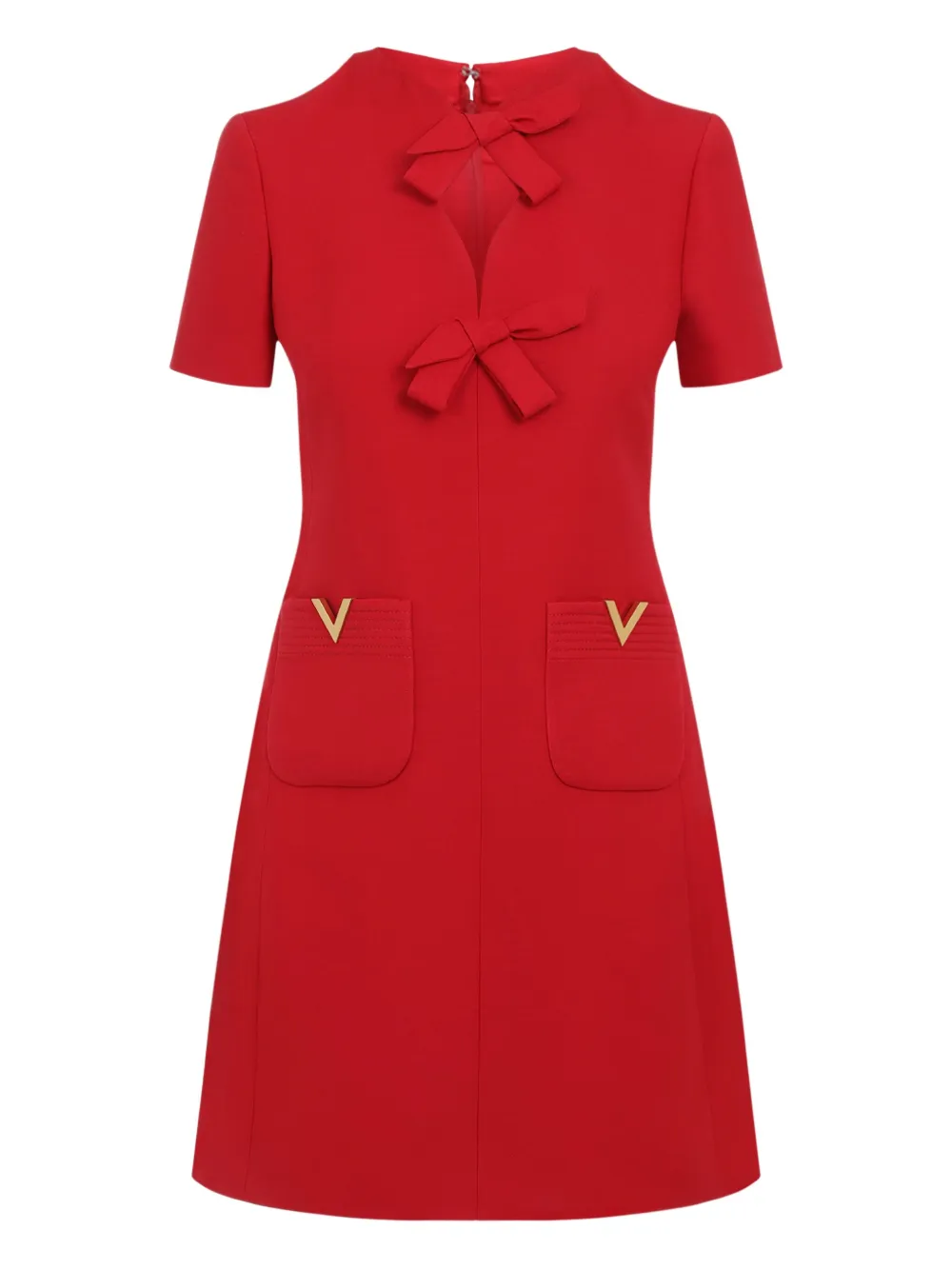 Valentino Garavani Crepe Couture ミニドレス - レッド Valentino Garavani Crepe Couture ミニドレス - レッド