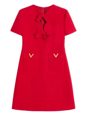 Valentino Garavani リボンディテール ミニドレス | レッド | FARFETCH JP