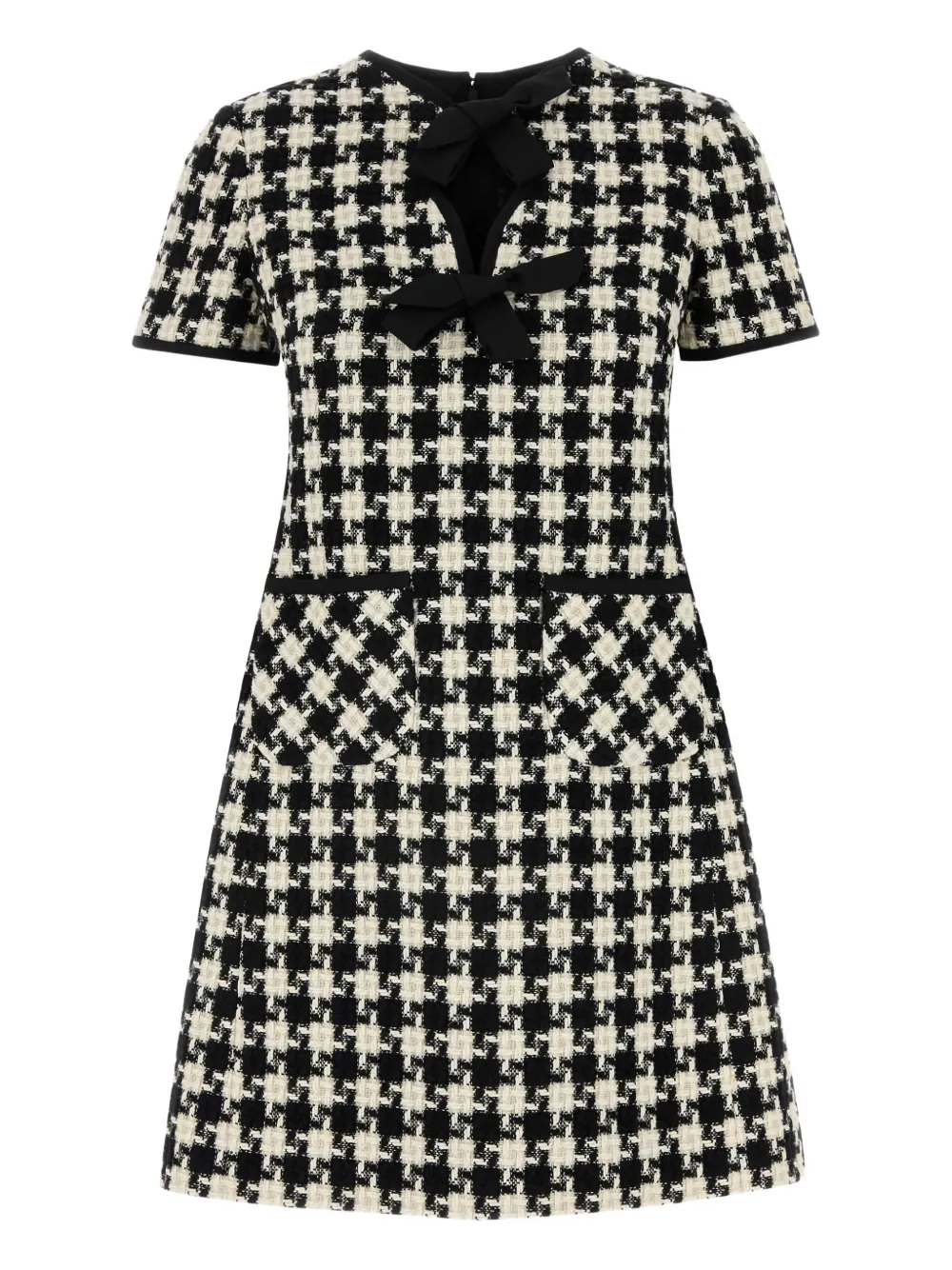 Valentino Garavani geometric-pattern mini dress | Neutrals | Image 1
