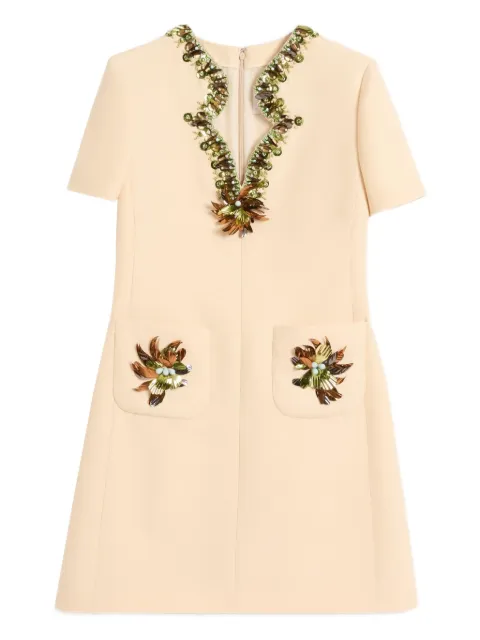 Valentino Garavani Crepe Couture embroidered mini dress