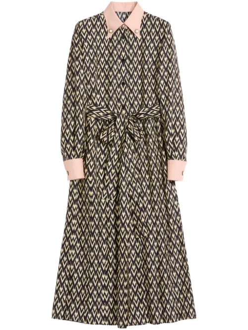 Robe en tweed Toute La V à coupe mi-longue - Valentino Garavani - Modalova