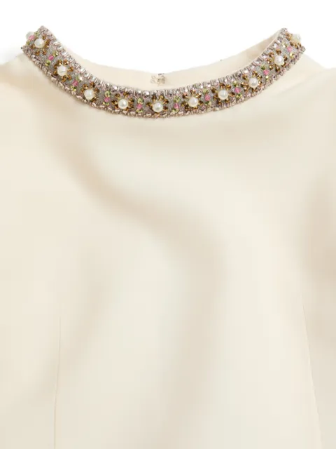 Valentino Garavani Crepe Couture embroidered mini dress