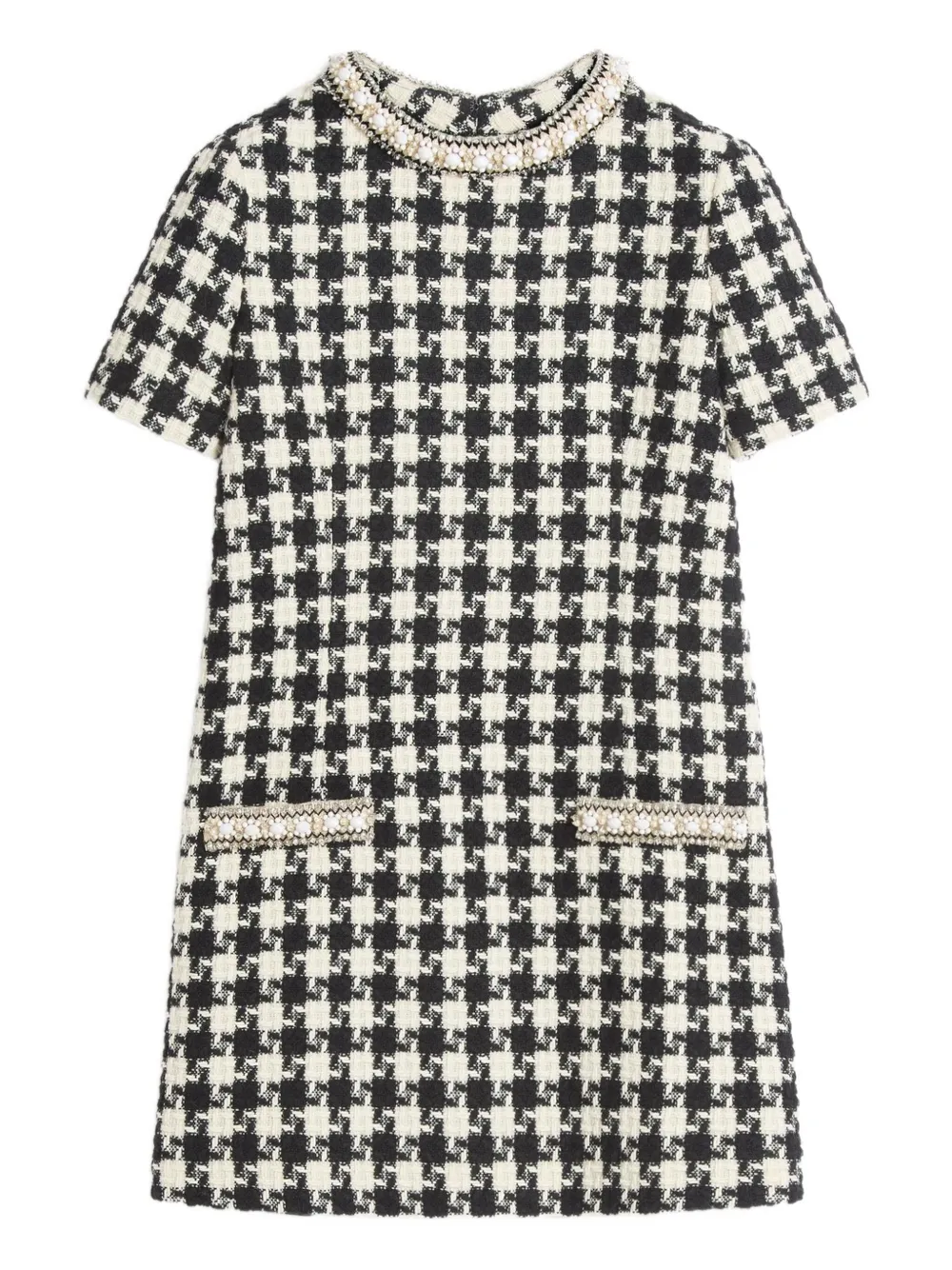 Valentino Garavani Damier Light tweed mini dress - Black