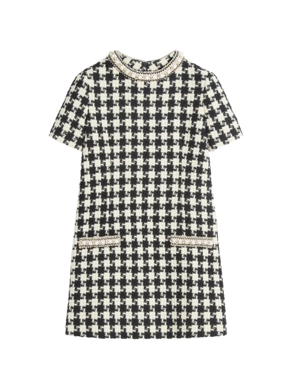 Valentino Garavani Damier Light tweed mini dress - Black