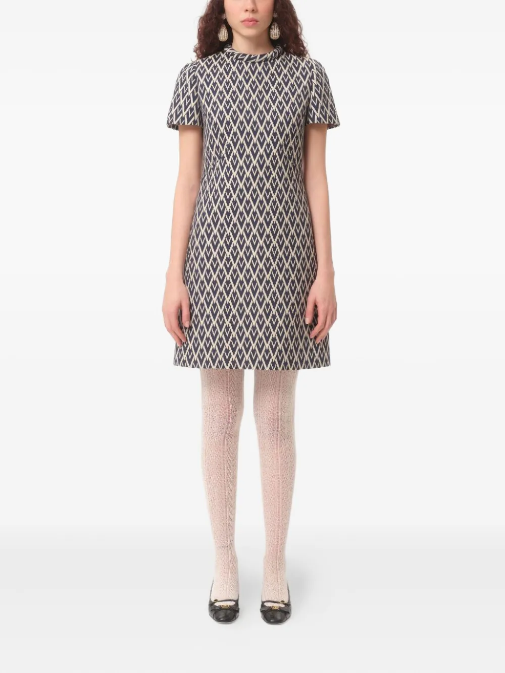 Valentino Garavani Toute La V jacquard mini dress | Day Dresses | Image 2
