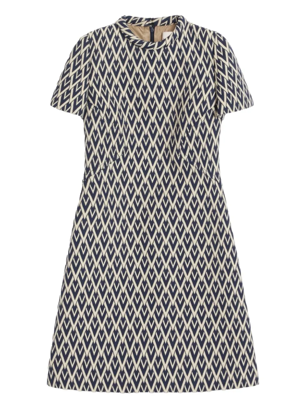 Valentino Garavani Toute La V mini-jurk met jacquard Beige