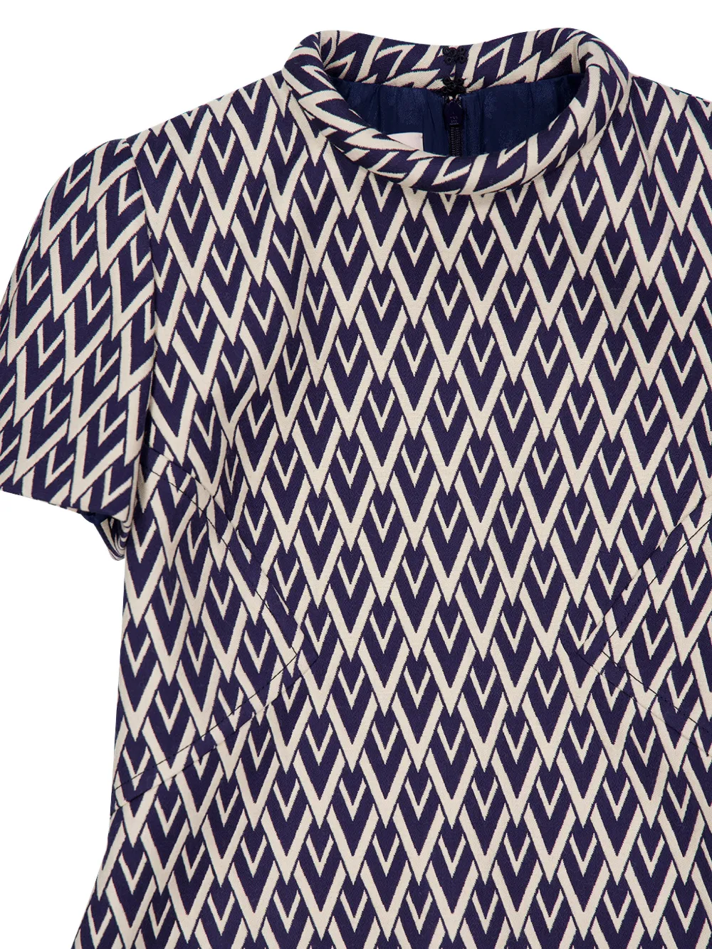 Toute La V jacquard mini dress