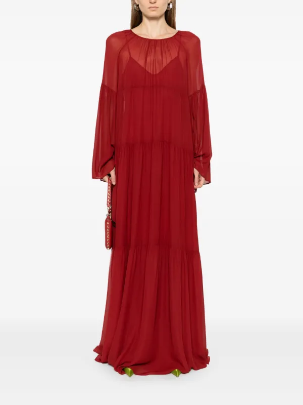 オールインワン・サロペット Philosophy Di Lorenzo Serafini Flared Red ette Maxi Philosophy Di Lorenzo Serafini Flared Maxi Dress | Red