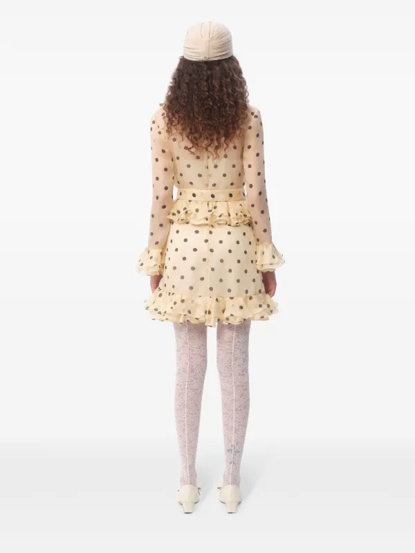 Valentino Garavani Polka dot-print Organza Mini Dress