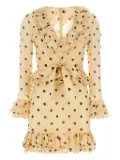 Valentino Garavani polka dot-print organza mini dress - Neutrals