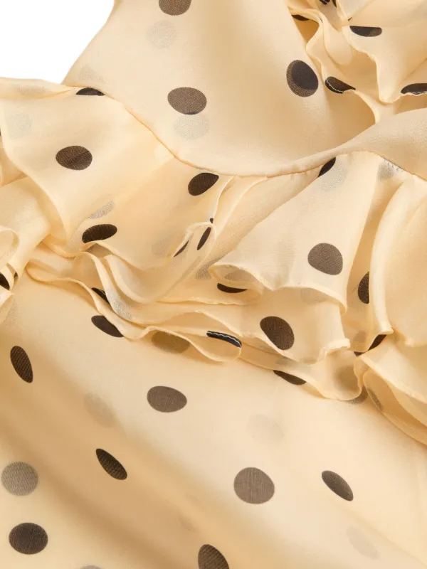 Valentino Garavani Polka dot-print Organza Mini Dress | Neutrals
